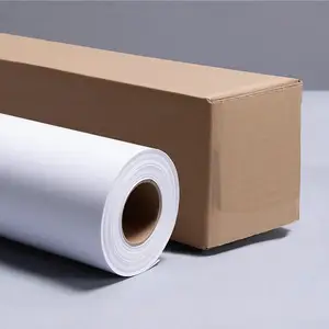 Rouleaux de vinyle d'impression blanc brillant Vinyle adhésif amovible à colle auto-grise Vinyle auto-adhésif PVC imprimable éco-solvant