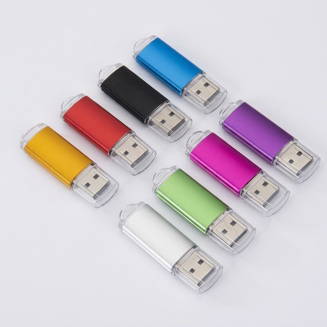 High Speed Full Capacity USB 2.0 New Plastic Flash Drive Bulk Pendrive 64MB 128MB 1GB 2GB Small Personalized Memory Stick