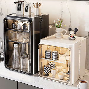 Opvouwbaar bureau bekeropbergrek stofdicht organizer grote capaciteit transparant keuken koffiemokhouder - Product Image 1