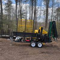 Machine professionnelle de fabrication de bois de chauffage, processeur de découpe et de fendage de bûches de 500 mm pour la production commerciale de bois
