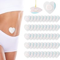 Patch auto-adhésif jetable en coton biologique anti-fuite pour usage abdominal, avec huile de ricin et diverses huiles essentielles