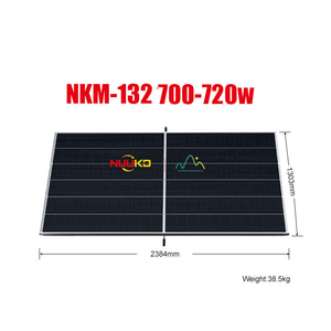 NUUKO Módulo Fotovoltaico Bifacial de 700W, Doble Cristal, 700-720W, Alta Generación de Energía, 210mm - Product Image 4
