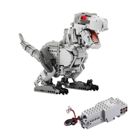 HW TOYS 960 Uds programación de Control remoto Tyrannosaurus Rex juegos de bloques de construcción con Camino, giroscopio niños Rc dinosaurio Robot juguete