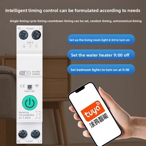 63A 1P + N wifi thông minh chuyển đổi MCB với đồng hồ năng lượng, kWh giám sát, hẹn giờ relay, tuya/Smartlife kiểm soát thông minh Breaker - Product Image 4