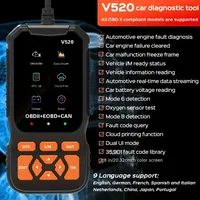 Nuevo Escáner de Diagnóstico OBD2 V520 2026, Lector de Códigos de Auto en 8 Idiomas, Detección de Códigos de Error del Motor, Eliminación de Códigos de Error, Cableado, 1 Año de Garantía