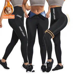 S-5XL 2021New LOGO personalizzato donne vita trainer Leggings pantaloni a vita alta Yoga Sauna brucia grassi donne dimagranti Body Shapewear