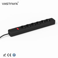 Multiprise parasurtenseur Vastfafa 6 prises, prise UE 230V 16A, couleur personnalisée, protection incendie ABS