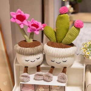 Nuevo Juguete de Peluche Creativo ZT 2026, Súper Suave y Adorable, Juguete de Peluche en Maceta, Girasol, Flor Rosa, <span class=keywords><strong>Cactus</strong></span>, Lirio de los Valles, Simulación de Peluche - Product Image 4