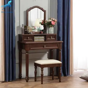 थोक नवशास्त्रीय सुंदर अखरोट रंग फर्नीचर में रहने वाले बेडरूम लकड़ी ड्रेसर