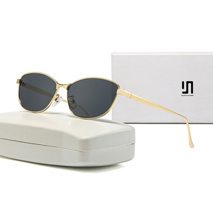 Nouvelles lunettes de soleil œil de chat pour femmes, monture en métal noir, protection UV400, type 3, design tendance, numéro de pièce 9607 - Product Image 4
