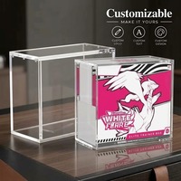 Boîte de présentation personnalisée en acrylique transparent avec couvercle magnétique N52, protection 5+8mm, pour boîte d'entraînement d'élite PTCG et collection TCG