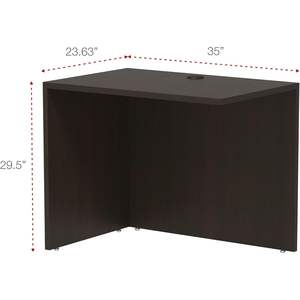 Alera Valencia Series Reversible Return/Bridge Shell Espresso 35W X 23.63D X 29.5H pour bureaux - Product Image 1