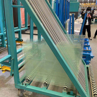 Chariot de transport pliable et détachable pour verre, réglable en épaisseur, adapté au verre de 3 à 12 mm