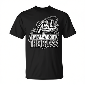 Camiseta All About The Bass Fishing para pescadores y amantes de la pesca - Product Image 2