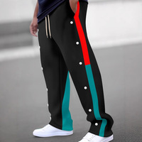 Pantalon de jogging homme RUIQUWIN 2026 printemps, coupe droite, taille plus, avec poches, style color-block, pour le sport et le basketball