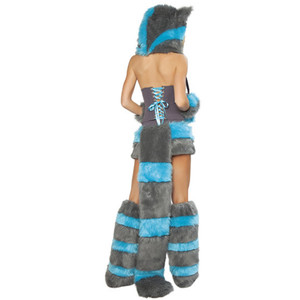 Vestito da <span class=keywords><strong>donna</strong></span> per adulti Sexy per festa in stile Cheshire per gatti vestito Cosplay in pelliccia con grande coda e <span class=keywords><strong>Costume</strong></span> da <span class=keywords><strong>gatto</strong></span> - Product Image 2
