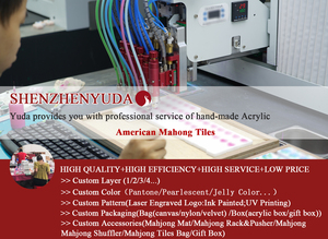 Juego Mahjongg de tablero con monograma personalizado, juego de 160 azulejos para <span class=keywords><strong>mujer</strong></span>, fiesta de 2 capas, Mahjong Acrílico - Product Image 6
