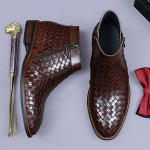Botas <span class=keywords><strong>Martin</strong></span> de Estilo de Alta Gama para Hombre, Nuevo Estilo, Cuero Inglés, Suela Gruesa, con Aumento de Altura, Zapatos Casuales de Negocios de Caña Baja para Hombre - Product Image 6