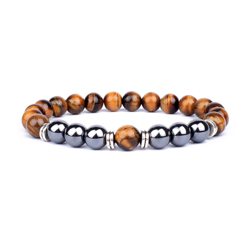 Tiger Eye+Magnet+Metal Spacer