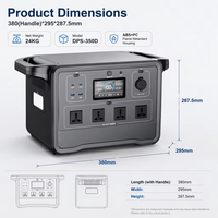 Station d'alimentation portable 2400W 6KW 2662.4Wh Batterie LiFePO4 Générateur solaire Batterie de secours pour le camping et les situations d'urgence avec panneau solaire