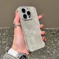 Étui de téléphone portable en cuir Denim haut de gamme de luxe pour iPhone 16 15 14 13 12 11 Pro Max