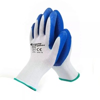 Gants de travail en latex en gros, gants mécaniques enduits de latex gaufré 13 jauges, logo personnalisable, gants de sécurité durables