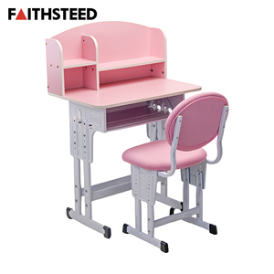Bureau d'étude scolaire moderne en PVC pour enfants, table d'écriture ergonomique, mobilier de classe durable pour l'apprentissage à domicile des élèves - Product Image 1