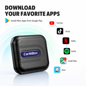 กล่องแอนดรอยด์ 13 CarPlay AI Box Qualcomm QCM6115 QCM6225 Wireless CarPlay Android Auto 4G SIM GPS 8+128GB สำหรับรถยนต์ที่มีระบบ CarPlay แบบใช้สายจากโรงงาน - Product Image 1