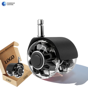 Kostenlose OEM Luxus New Design 2 Zoll Rolle Universal Schwarz Hochleistungs-Bürostuhl Lenk rollen <span class=keywords><strong>Mute</strong></span> Gummi Stuhl Rollen - Product Image 1
