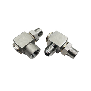 Raccord rotatif en acier inoxydable à 360 degrés, connecteur de tuyau universel à angle droit, résistant à haute pression - Product Image 1
