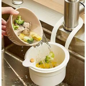 Wholesale Detachable <b>Plastic</b> Hanging Drain <b>Basket</b>, Press-Type Kitchen Fruit Rack with Easy No-Drilling Installation - Product Image 1