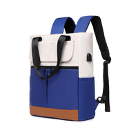 Tas Ransel Laptop Fashion Travel 16 Inch dengan Port Pengisian Daya USB, Tahan Air, untuk Pria Wanita - Logo Custom