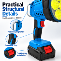 Projecteur LED industriel 2500LM pour la pêche de nuit, faisceau longue portée 300m, compatible avec la plateforme de batteries Makita 18V 20V, éclairage de chantier sans fil