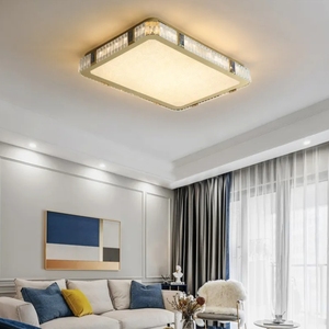 Gran oferta, iluminación Zeal de acero inoxidable y cristal LED, luz de techo rectangular de lujo moderna para sala de estar, dormitorio IP44 - Product Image 3