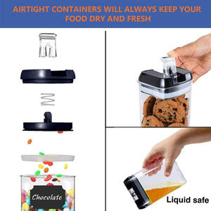 Hộp Đựng Ngũ Cốc Bằng Nhựa Không Chứa BPA 7 Món Có Nắp Khóa Hộp Đựng Thực Phẩm Kín Khí Để Sắp Xếp Phòng Đựng Thức Ăn Nhà Bếp - Product Image 5