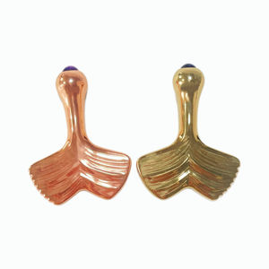 เครื่องนวดหน้ากัวชาจากหยกธรรมชาติอุปกรณ์ดูแลผิวโลหะสำหรับนวดเพื่อความงามออกแบบโลโก้ได้ตามต้องการ - Product Image 5