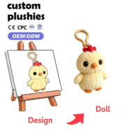 Porte-clés en peluche personnalisé en petite série, animaux mignons, sans MOQ, porte-clés mascotte en peluche douce, échantillonnage rapide, porte-clés jouet en peluche sur mesure