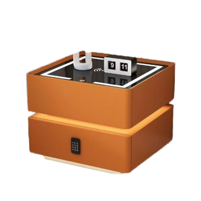 2026 New Modern Minimalist Floating Nightstand with LED Light Smart Wireless Charging Home Furniture for Small Bedroom