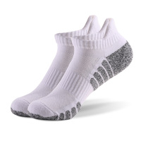 Chaussettes de course épaisses, chaussettes bateau en coton, antidérapantes, absorbant la transpiration et respirantes, chaussettes de sport