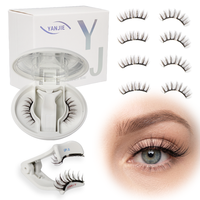 Cils magnétiques doux réutilisables faits à la main, sans eyeliner, sans colle, ensemble de faux cils 3D doux, aspect naturel