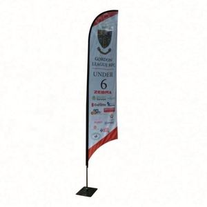 Drapeau de plage promotionnel imprimé en gros pour l'extérieur, toutes tailles disponibles, en polyester, forme goutte d'eau - Product Image 1