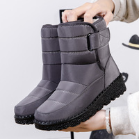 Bottes d'hiver pour femmes Bottes imperméables pour femmes Bottes de neige à plateforme Garder au chaud Bottes de cheville avec talons épais en fourrure