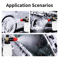Canon à mousse électrique portable de haute qualité pour le nettoyage automobile, lance à mousse à neige haute pression en cuivre