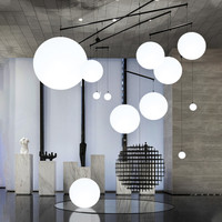 Lámpara led de bola de elevación DMX, iluminación de escenario con batería para exteriores, jardín, restaurante, colgante