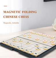 Jeu d'échecs chinois magnétique pliable Portable avec jeu d'échecs magnétique en plastique pour les voyages de fête