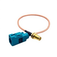 Câble de conversion FOXECO RF Fakra pour caméra de recul, adaptateur de câble, connecteur, ligne de recul, câble de conversion pour vision arrière de voiture