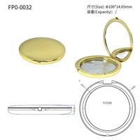 Nouveauté étui compact magnétique rond en plastique personnalisé étui vide compact pour poudre de presse emballage conteneur de fard à joues