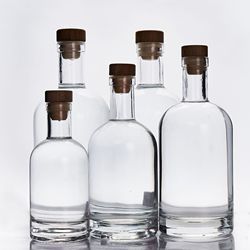 Cổ điển 750ml/1000ml rượu vang chai thủy tinh mẫu miễn phí rõ ràng Glass Gin chai với nút chai cho Tequila và Brandy - Product Image 6