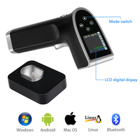 Lecteur de codes-barres sans fil haute performance avec détection automatique, prise en charge de la numérisation d'écran, lecteur de codes QR 2D, base de charge USB format A4