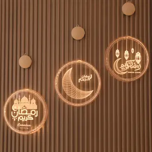 LED Lentera Ramadan Lampu Angin Dekorasi Ramadan untuk Rumah Lebaran Muslim Festival Dekorasi Pesta Hadiah Ramadan Kareem